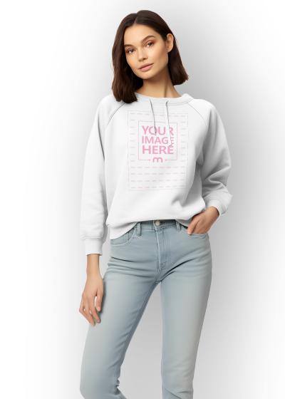 Full Sleeve Sweatshirt Mockup Generator for Women