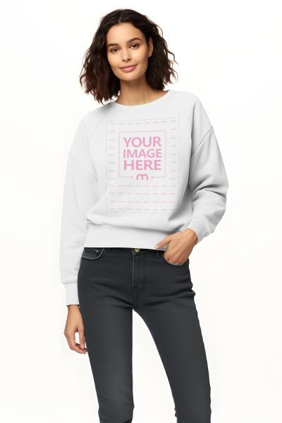 Full Sleeve Sweatshirt Mockup Generator with Woman