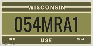 Green License Plate Template