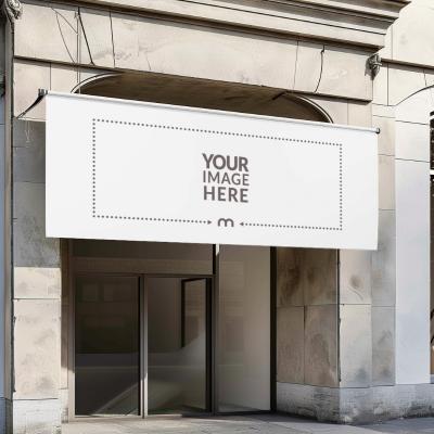 High-End Store Exterior Signage and Banner Mockup