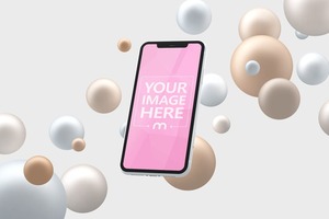 Hovering 3D iPhone Mockup Template