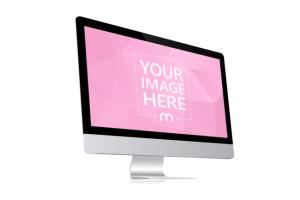 iMac Monitor Right Side View Mockup Generator