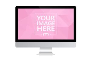 iMac Screen Flat Front View Mockup Generator