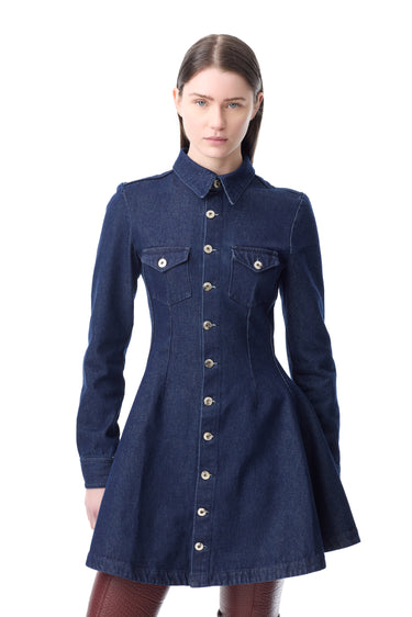INDIGO DENIM SHORT SHIRT DRESS marques almeida
