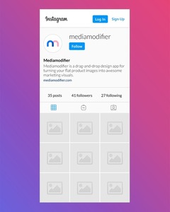 Instagram Profile Mockup (Mobile)