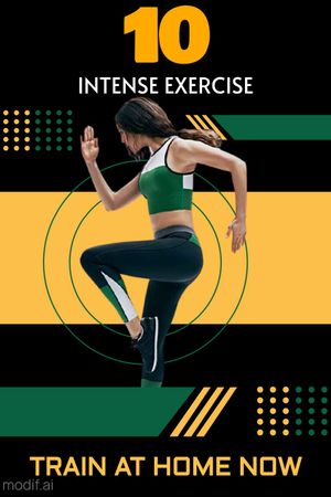 Intense Exercise Pinterest Pin Template