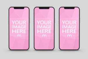 iPhone 12 Triple Screen Mockup