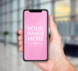 iPhone in Hand - Facebook 3D Photo Template