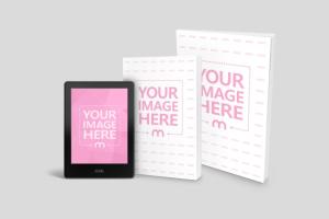 Kindle, Book and Magazine Mockup