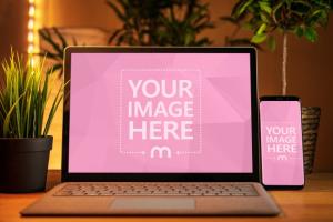 Laptop and Android Smartphone Mockup