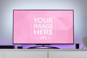 Large Flat Screen TV Mockup generator