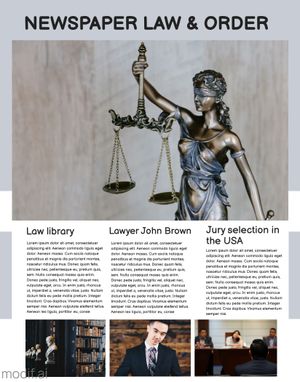 Law Newspaper Cover Template