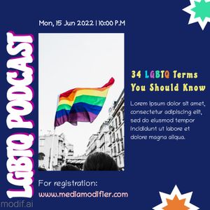 LGBTQ Podcast Cover Template Design