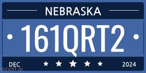 License Plate Template With Dark Blue Background