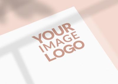 Logo Mockup on White Paper with Light Shadow Back