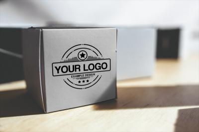 Logo on Box Mockup Template