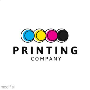 Logo Template For A Printing Business With Circles