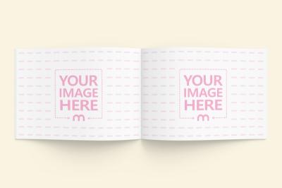 Magazine Landscape A4 Top View Mockup Generator