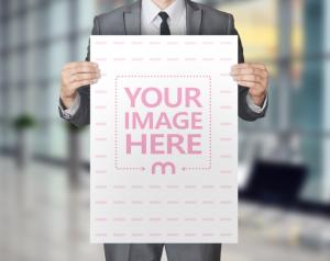 Man Holding Poster - Facebook 3D Photo Template