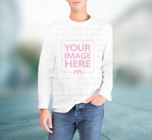 Man Wearing Sweater - 3D Facebook Photo Template