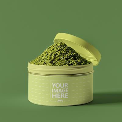 Matcha Tea Powder Can Mockup (60g) for Product Packaging Design