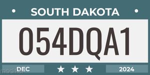 Minimal Detail License Plate Template