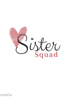 Minimalistic Sisters T-Shirt Design Template