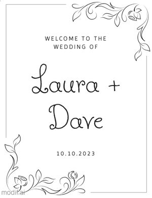 Minimalistic Wedding Welcome Sign Design Template