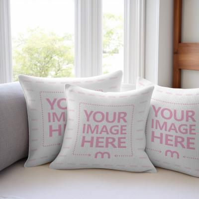 Multiple Pillow Mockup Generator on Sofa in Beautiful Home