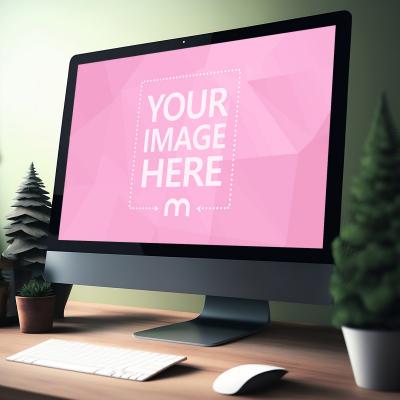 Nature Themed iMac Mockup Generator