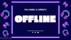 Neon Twitch Banner Design Template