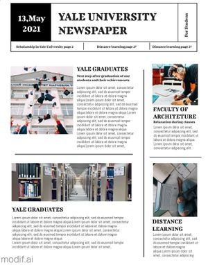 Newspaper Cover Template For Students