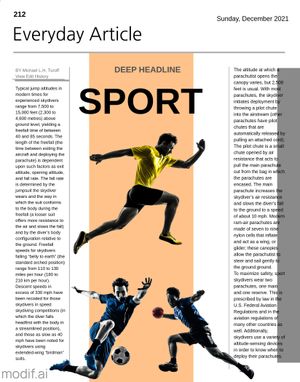 Newspaper Sport Article Template