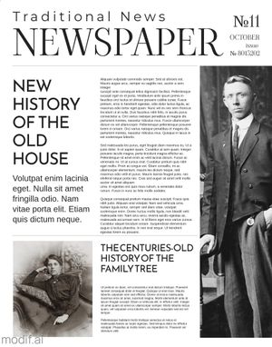 Newspaper Template With Vintage Photos