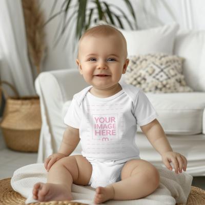 Onesie Mockup Generator with Smiling Baby