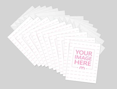 Pack of 10 Greeting Cards Mockup