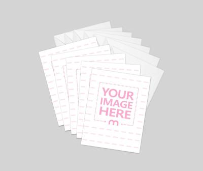 Pack of 5 Greeting Cards Mockup