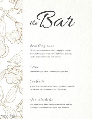 Pattern Drinks Menu Template