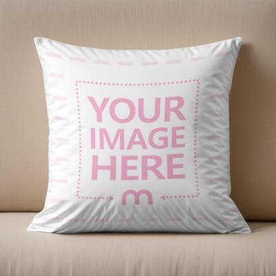 Pillow Cover Mockup Generator on Sofa