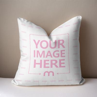 Pillow Mockup Generator Featuring Curled Up Pillow