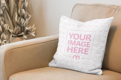 Pillow on Couch Online Mockup Generator