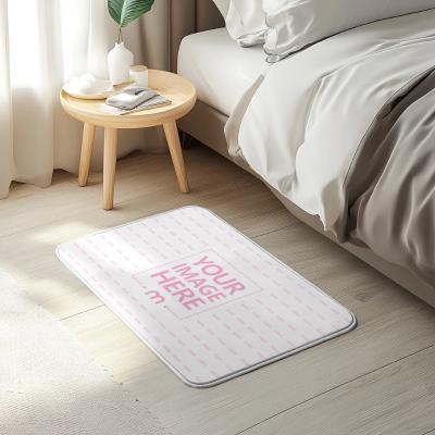 Rectangular Rug Mockup for Bedside Floor