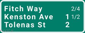 Rectangular Street Road Sign Template