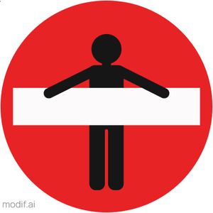 Red Stop Road Safety Sign Template