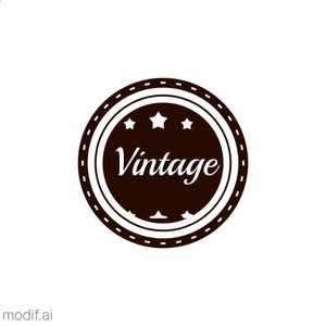 Round Badge With Vintage Logo On A White Background