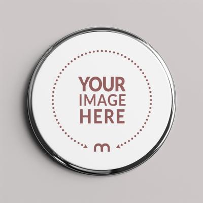 Round Metal Badge Mockup for Schools and Programs