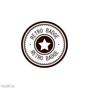 Round Retro Badge Logo Template