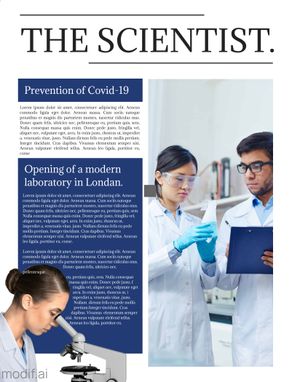 Science Newspaper Cover Template