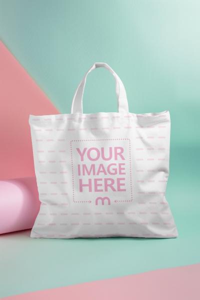 Shopping and Tote Bag Mockup With Modern Background