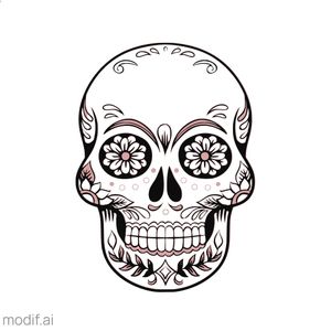 Skull Mug Design Template